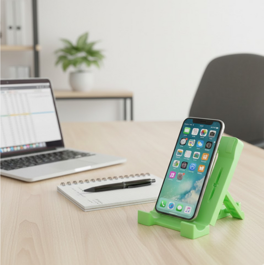 Technical diagram illustrating the four adjustable angles of the mobile stand.