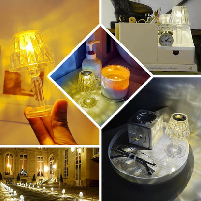 Portable LED lamp with a soft light, ideal for ambiance.