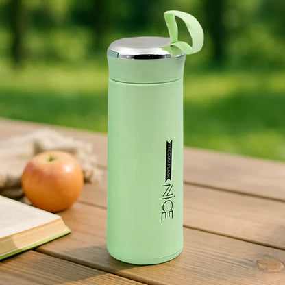 Premium borosilicate glass water bottle 400ml with bamboo lid